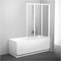 RAVAK VS3 130 cm kádparaván Transparent üveggel, fehér 795V0100Z1 (795V0100Z1)