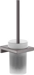 Hansgrohe AddStoris wc feke tartó, falra szerelhető, szálcsiszolt fekete króm 41752340 (41752340)