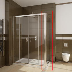 Radaway Premium Plus S 100 zuhanyfal (100x190 cm, króm, Átlátszó, 33423-01-01N) (33423-01-01N)