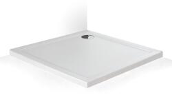 Roltechnik Flat Stone Effect négyszögletű zuhanytálca (beépíthető, fehér, 80x80 cm, 8000311) (8000311)