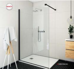 Roltechnik Ecwalk/1400 keret nélküli zuhanyfal (black elox, transparent, 585-1400000-05-02) (585-1400000-05-02)