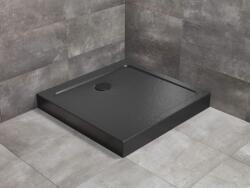 Radaway Doros Stone C 90x90 cm zuhanytálca előlappal, fekete SDRC9090-05-54S (SDRC9090-05-54S)