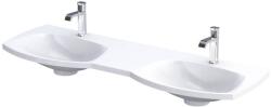 Roltechnik Louis 144x48 cm öntött műmárvány dupla mosdó fényes fehér UME-LU-144-92-D (UME-LU-144-92-D)