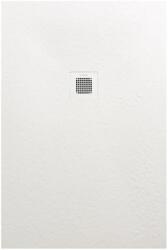 AREZZO design SOLIDSoft zuhanytálca 160x80 cm, FEHÉR, színazonos lefolyóval AR-80160W (AR-80160W)