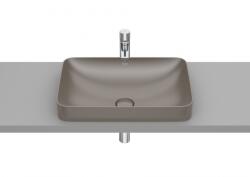 Roca Inspira SQUARE pultba építhető Fineceramic mosdó 55x37 cm, kávé A327534660 (A327534660)