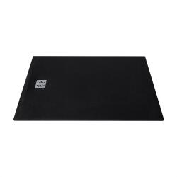 MARMY Dolomite öntött márvány zuhanytálca 100x160 cm, CAVALLI BLACK 80 7912 10 16 54 (80 7912 10 16 54)