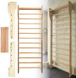 inSPORTline Bordásfal inSPORTline Shapemar 250x90 cm, nagyobb távolság a faltól, tömör bükkfa, 2 x lakkozott felület, tartozékok rögzítésének lehetősége (30419)