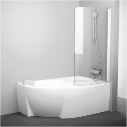 RAVAK CVSK1 Rosa 140/150 jobbos kádparaván Transparent üveggel, fehér 7QRM0100Y1 (7QRM0100Y1)