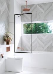 Radaway Modo New Black PNJ 90 Frame fekete kádparaván 10006090-54-56 (10006090-54-56) - szaniterplaza