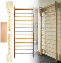 inSPORTline Bordásfal inSPORTline Shapemar 220x90 cm, nagyobb távolság a faltól, tömör bükkfa, 2 x lakkozott felület, tartozékok rögzítésének lehetősége (30417)