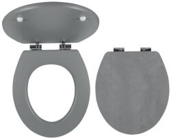 FERRO wc ülőke, mintás MDF fém-króm rögzítőelemek WC/SOFTSTONE2 (WC/SOFTSTONE2)
