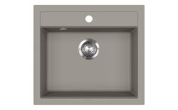 Evido Quadro 6 gránit mosogató, 562 x 510 mm, platina 442063 (442063)
