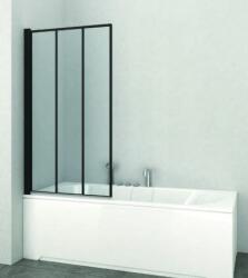 Sanotechnik egyrészes kádparaván 140x80 cm, fekete E1480B (E1480B)