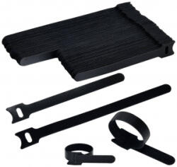 TRU COMPONENTS T24CA059 Tépőzár kábelkötegelő Kötegeléshez Bolyhos és horgos fél (H x Sz) 150, 200 mm, mm x 12 mm Fekete 100 db (TC-12888508) - aqua