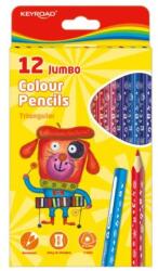 Keyroad Creioane colorate KEYROAD Jumbo, triunghiulare, 12 buc. , mix de culori