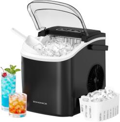 SONGMICS Jégkockakészítő Gép, 12 kg/24h, Öntisztító, Hordozható - Fekete (XZB001B1EU)