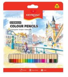 Keyroad Creioane colorate triunghiulare KEYROAD, 24 buc. , amestec de culori