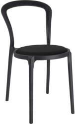 King Home SLIM Szék - Fekete - Polipropilén, Szövet (KHM-PP-134A.BLACK)