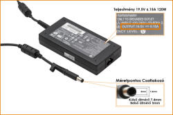 HP 19.5V 6.15A 120W gyári új center pin töltő (645156-001, HSTNN-LA25)