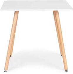 ModernHome Modern skandináv fa étkezőasztal 80x80 cm, fehér (KJSDT-01 80X80)