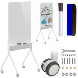 Ergo Office Mobil szárazon törölhető tábla polccal, álló, 119×79 cm, kerekes (91072)