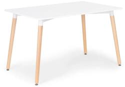 ModernHome fehér étkezőasztal 120x60 cm fa lábakkal (KJSDT-01-120X60)