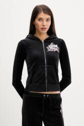 Juicy Couture velúr pulóver Wrap You Up - fekete L
