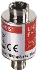 EMOS J5709 DVB-T/T2 antenna előerősítő 20 dB (2508000810)