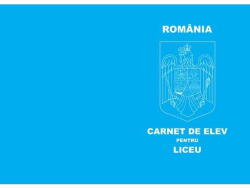  Carnet de elev pentru invatamantul liceal (C045)
