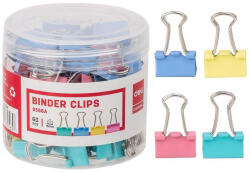 Deli Clips Hartie 15mm Color 60 Buc cut. Plastic Deli (DLE8556A) Agrafa
