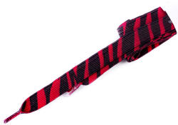 Tobby ZEBRA / Gyerek lapos, rugalmas cipőfűző - piros/fekete 95 cm (040618)
