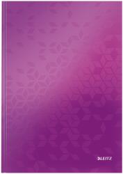 Leitz Caiet de birou Leitz WOW A4 coperta dura 80 file matematica mov metalizat (ESS46261062)