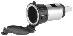 CARMOTION Beépített aljzat EURO 12V fedéllel (CM58140)