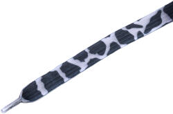 Tobby PANTHER / Gyerek lapos, rugalmas cipőfűző - fekete/fehér 95 cm (040620)