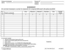  Borderou de corectare sau examinare si notare la examenele de corigenta sau diferenta (C053) - pcone