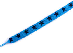 Tobby STARS / Gyerek rugalmas cipőfűző lapos - kék 95 cm (040627)