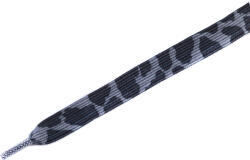 Tobby PANTHER / Gyerek lapos, rugalmas cipőfűző - fekete/szürke 95 cm (040621)