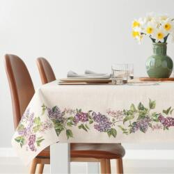 Takoy Față de masă naturală, mov, 140x180 cm, cu model goblen decorat de liliac Fata de masa