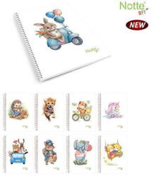 Notte Caiet A4 100 file cu spira BFF Notte diverse modele dictando (ASD40018)