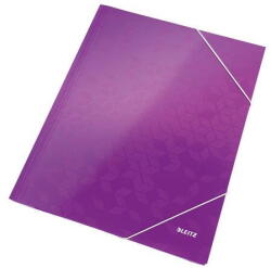 Leitz Mapa carton cu elastic A4 mov metalizat Leitz WOW (ESS39820062) - pcone