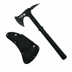 Depox Topor Survivor DEPOX®, Sting Fall, otel inoxidabil, negru, 39 cm, teaca inclusa (0964)