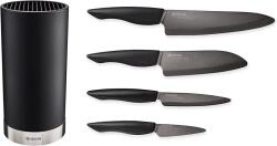 Kyocera Комплект 4бр керамични ножове серия "SHIN" + блок за ножове (Kyocera-KB-RD-BK-4KN-ZK)