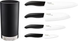 Kyocera Комплект 4бр керамични ножове серия "GEN" + блок за ножове (Kyocera-KB-RD-BK-4KN-FK)