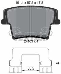 TEXTAR Fékbetét készlet TEXTAR 2416303 for CHRYSLER, LANCIA, FIAT, DODGE (2416303)