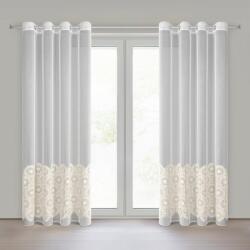Takoy Bézs függöny peru típusú anyagból applikációval 140x250 cm ringlivel - LIZA
