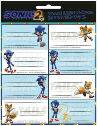 GIM Sonic a sündisznó Speed füzetcímke 16 db-os GIM77540046 (GIM77540046)