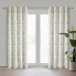 Takoy Sötétítő függöny bézs természetes hatású anyagból zsenília szállal hímezve 140x250 cm ringlivel - LILY
