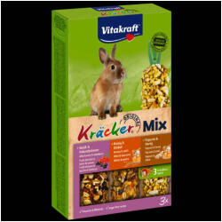 Vitakraft Kracker tRIPLA Rúd (zöldség, mogyoró, erdei gyümölcs) - kiegészítő eleség nyulak részére (168g)