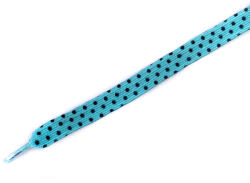 Tobby dots / Детски плоски еластични връзки за обувки - тюркоазени 95 см (040643)