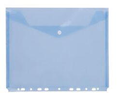 D. rect Mapa A4 plastic transparent albastru cu capsa si perforatii D. Rect (LV110545) - pcone